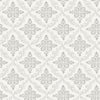 Brewster Home Fashions Wynonna Light Grey Geometric Floral Wallpaper