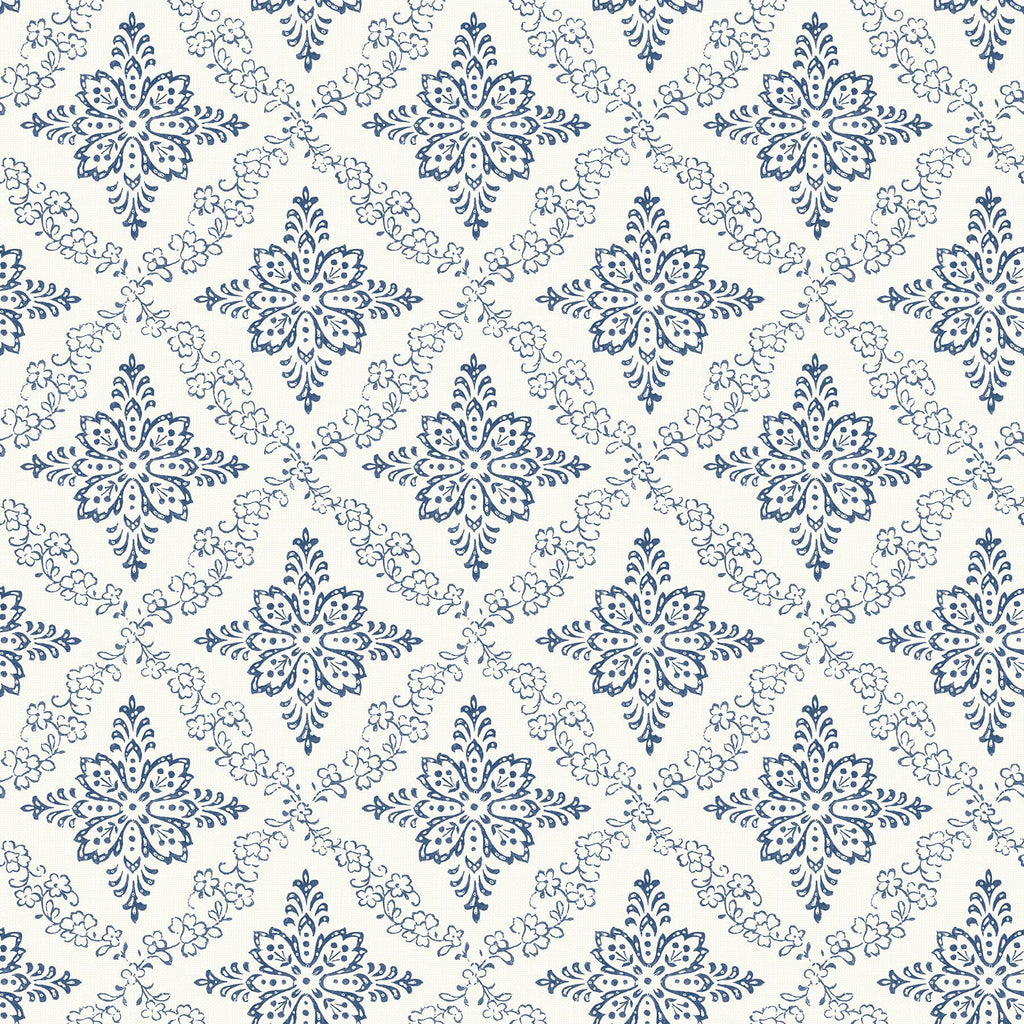 Brewster Home Fashions Wynonna Navy Geometric Floral Wallpaper