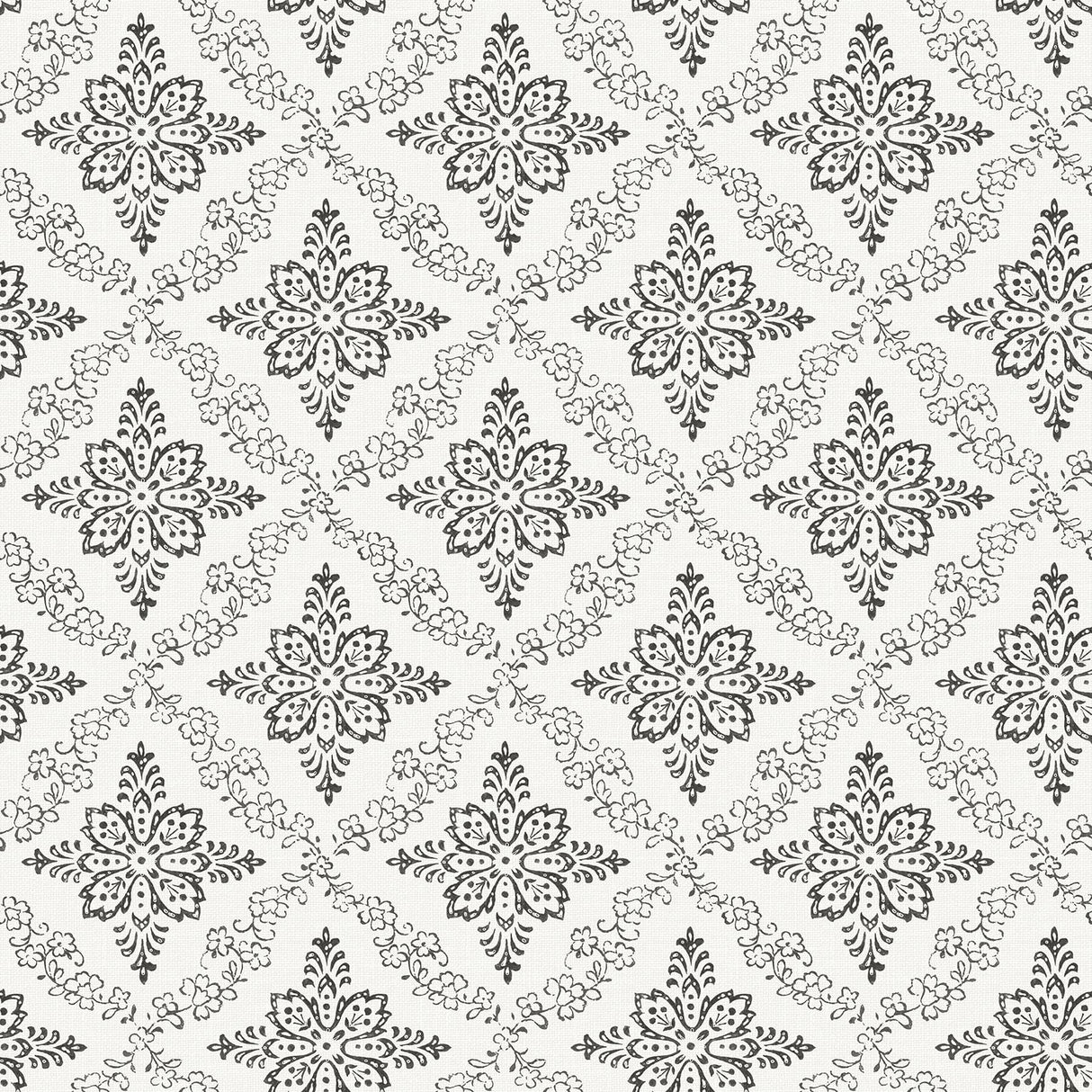 Brewster Home Fashions Wynonna Geometric Floral Black Wallpaper