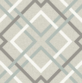 Brewster Home Fashions Tuvalu Plaid Taupe Wallpaper