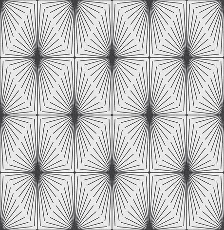 Brewster Home Fashions Draper Geometric Black Wallpaper