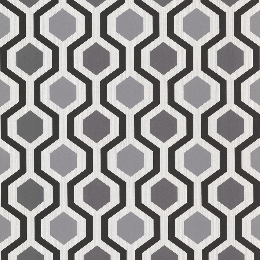 Brewster Home Fashions Kelso Geometric Black Wallpaper