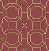 Brewster Home Fashions Rumi Trellis Red Wallpaper