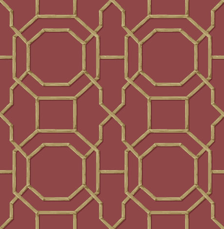 Brewster Home Fashions Rumi Trellis Red Wallpaper