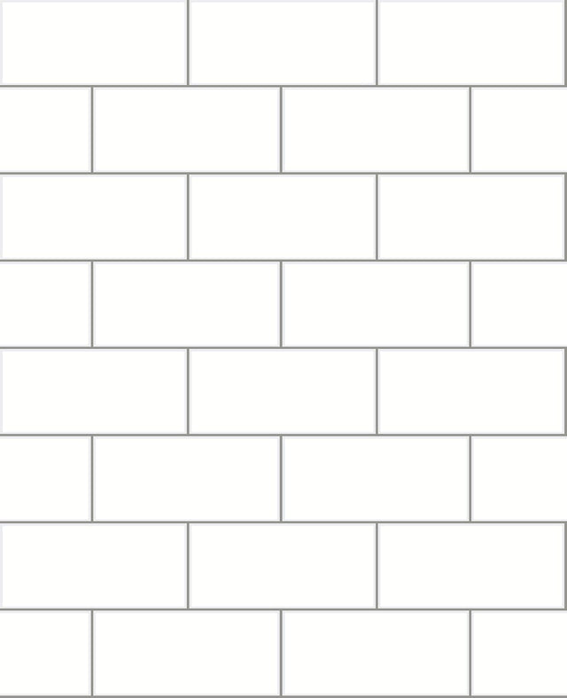 Brewster Home Fashions Parkway Off-White Subway Tile Wallpaper