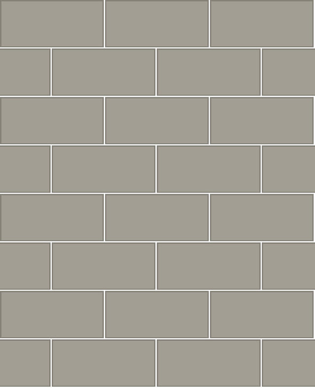 Brewster Home Fashions Parkway Grey Subway Tile Wallpaper