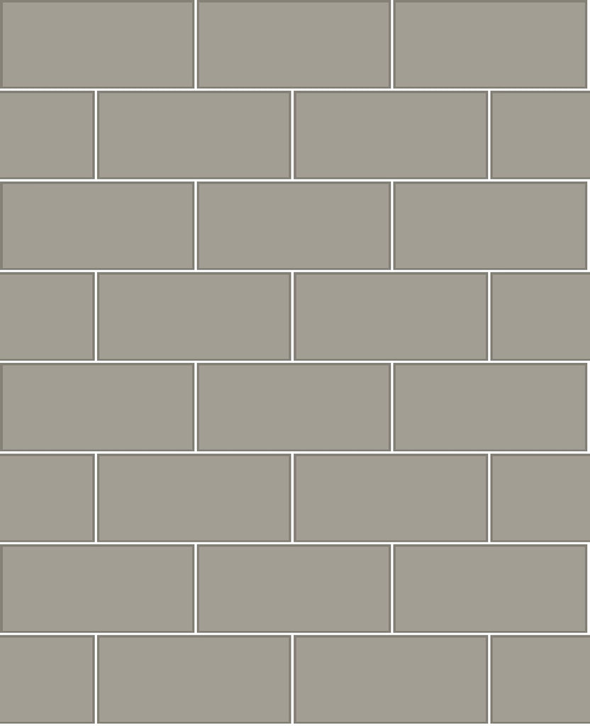 Brewster Home Fashions Parkway Subway Tile Grey Wallpaper