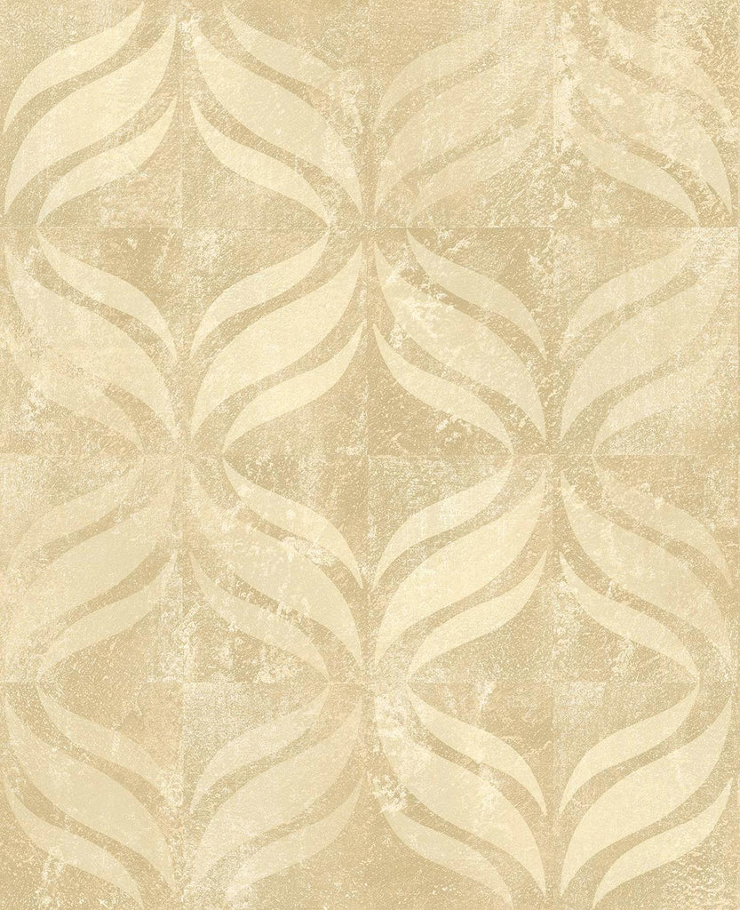 Brewster Home Fashions Beallara Gold Ogee Wallpaper