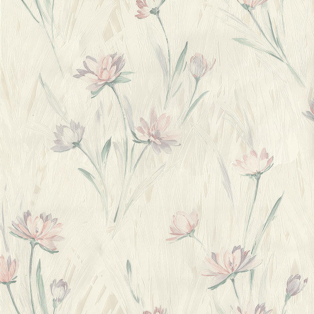 Brewster Home Fashions Quintero Multicolor Carnation Print Wallpaper
