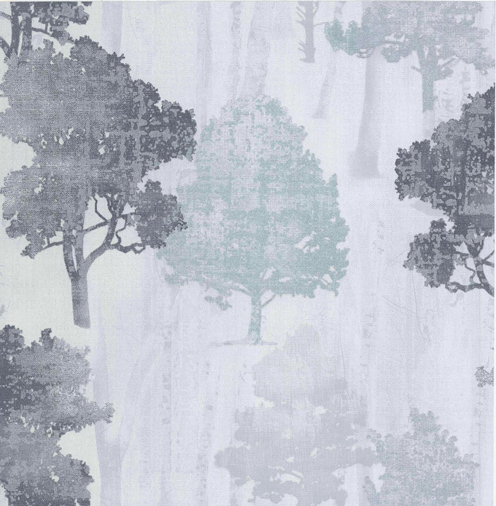 Brewster Home Fashions Opuntia Silver Tree Silhouettes Wallpaper