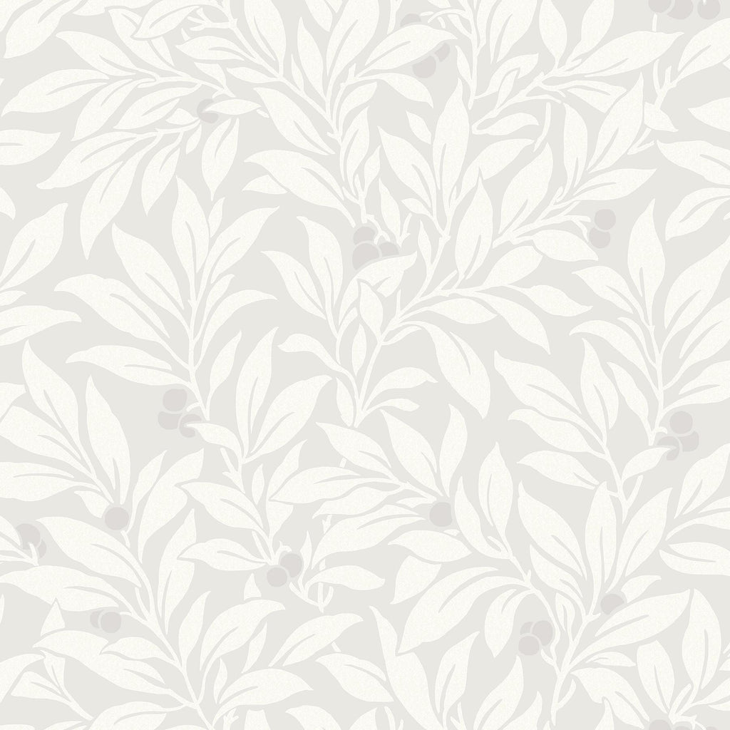 Brewster Home Fashions Fasciata Silver Mulberry Leaf Wallpaper