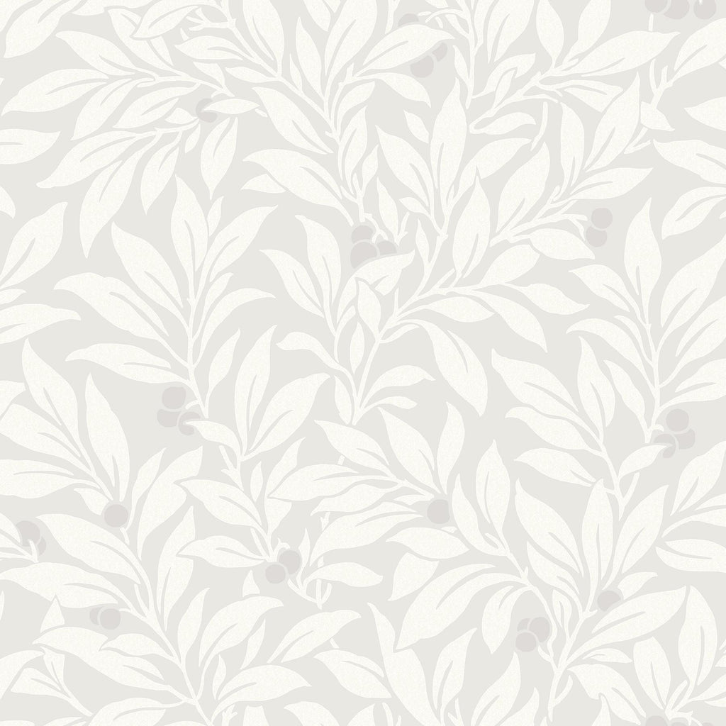 Brewster Home Fashions Fasciata Mulberry Leaf Silver Wallpaper