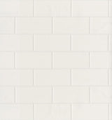 Brewster Home Fashions Barclays Paintable Paintable White Tile Wallpaper