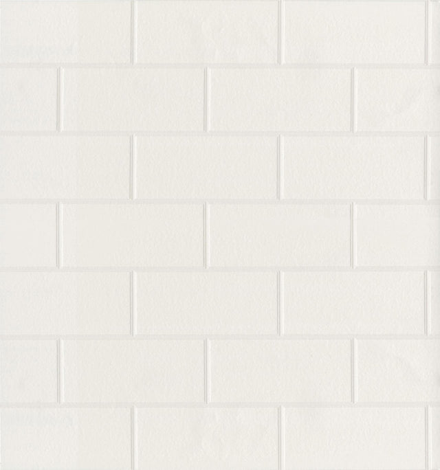 Brewster Home Fashions Barclays Paintable Paintable White Tile Wallpaper