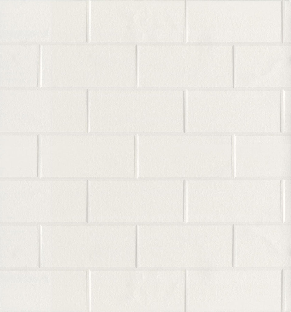 Brewster Home Fashions Barclays Paintable Paintable White Tile Wallpaper