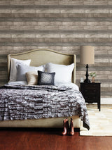 Brewster Home Fashions Dustin Grey Wood Wallpaper