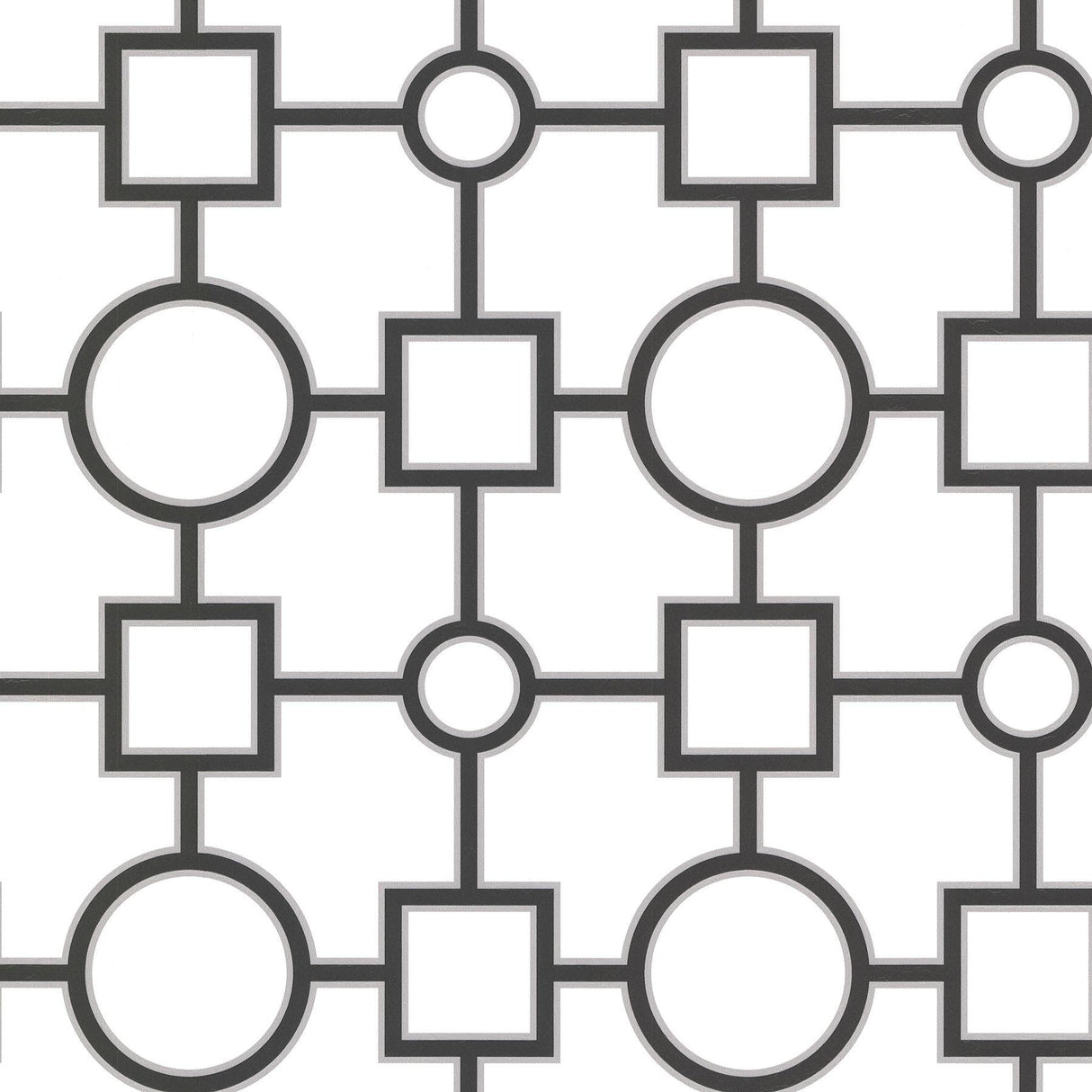 Brewster Home Fashions Geovine Black Geometric Wallpaper