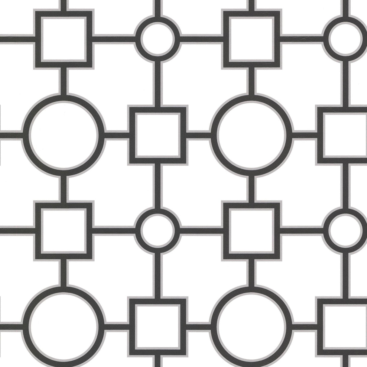 Brewster Home Fashions Geovine Geometric Black Wallpaper