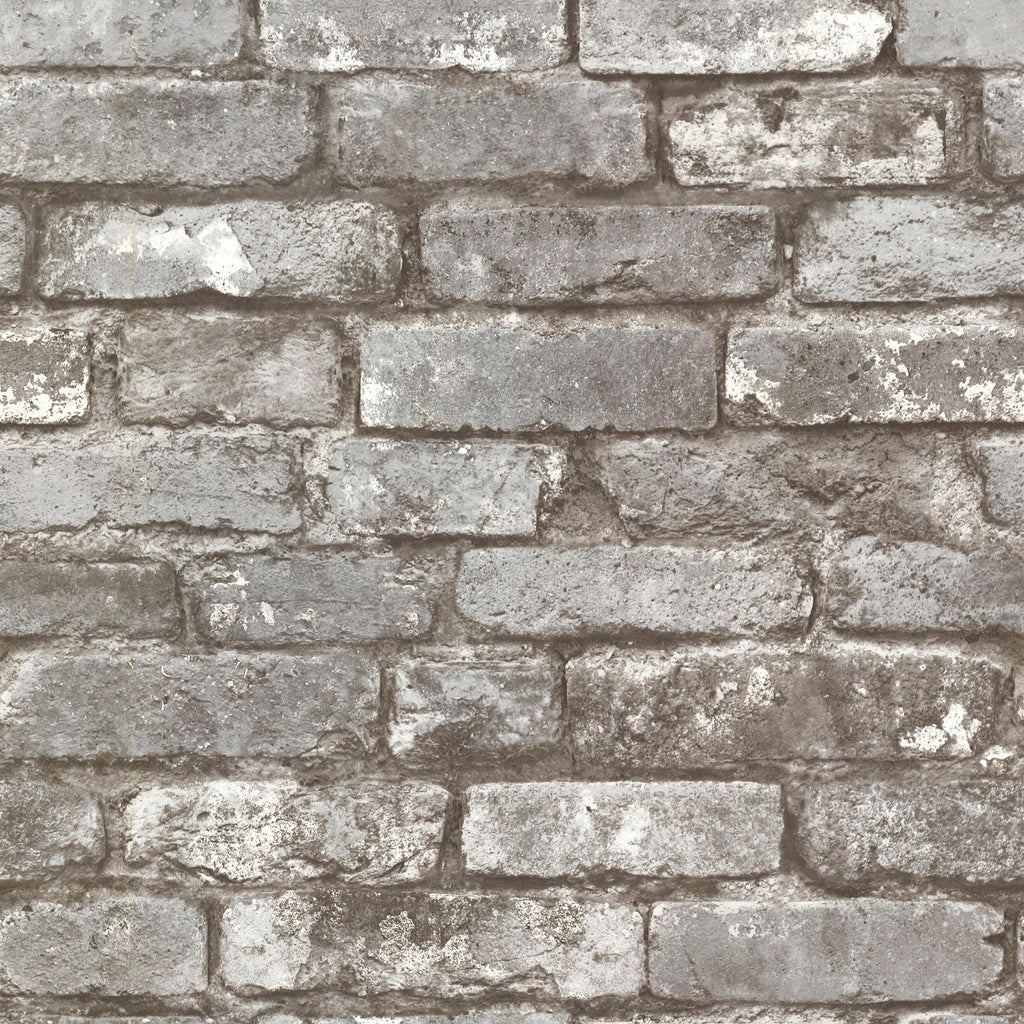 Brewster Home Fashions Chelsea Brick Charcoal Wallpaper