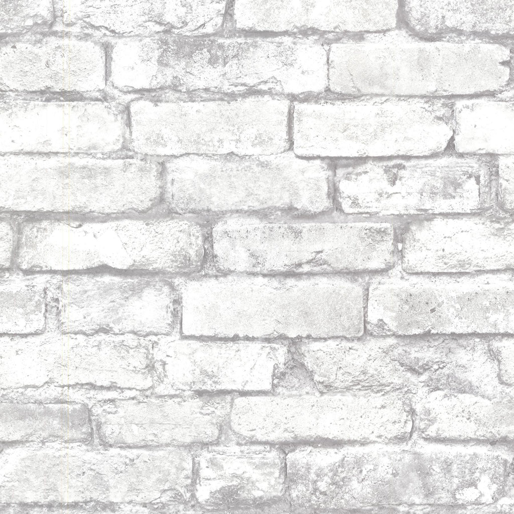 Brewster Home Fashions Chelsea Brick Grey Wallpaper