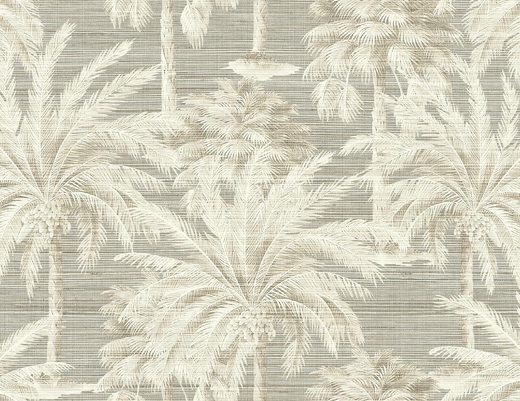 Brewster Home Fashions Dream Of Palm Trees Grey Texture Wallpaper