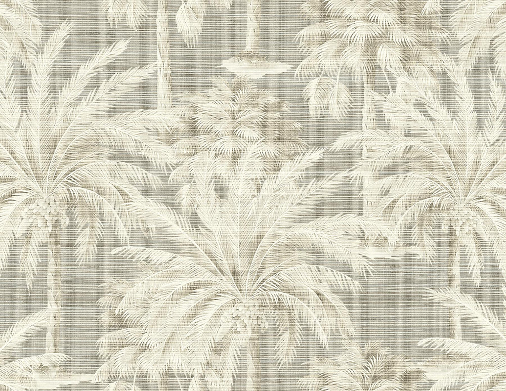 Brewster Home Fashions Dream Of Palm Trees Texture Grey Wallpaper