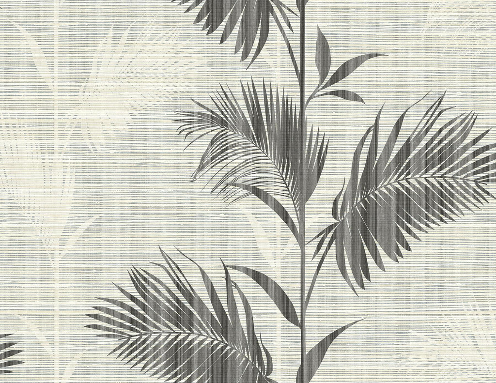 Brewster Home Fashions Away On Holiday Black Palm Wallpaper