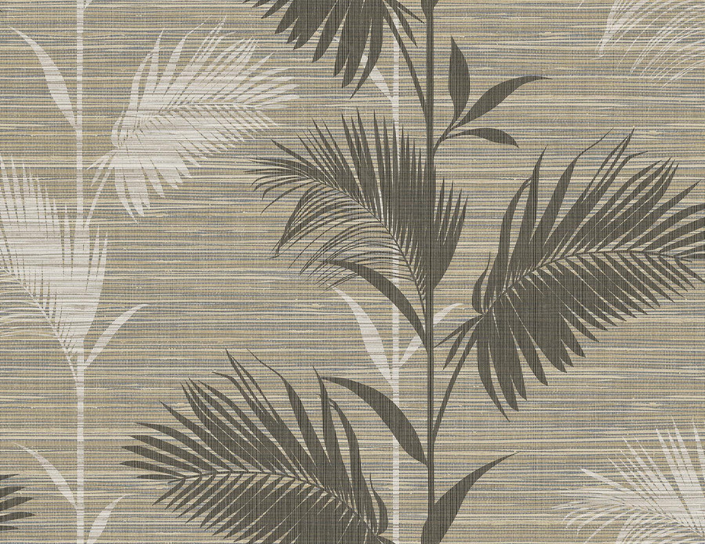 Brewster Home Fashions Away On Holiday Brown Palm Wallpaper