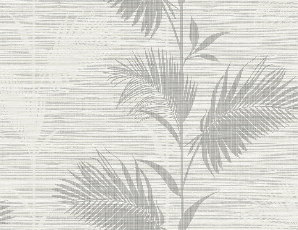 Brewster Home Fashions Away On Holiday Grey Palm Wallpaper