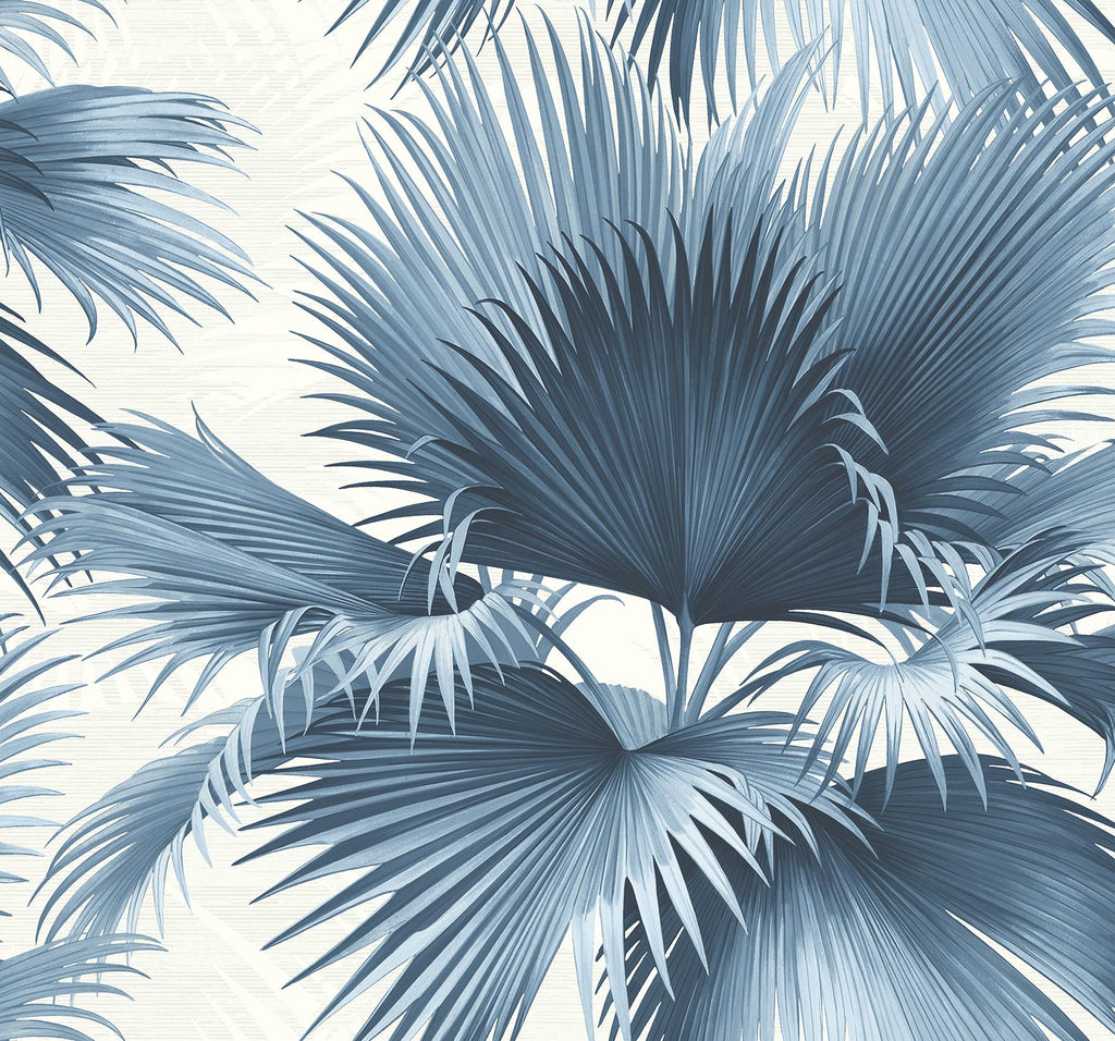 Brewster Home Fashions Endless Summer Palm Blue Wallpaper