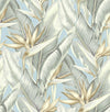 Brewster Home Fashions Arcadia Blueberry Banana Leaf Wallpaper