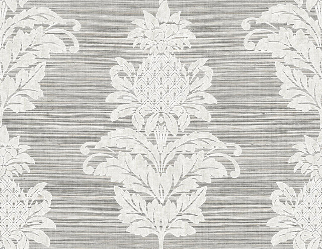 Brewster Home Fashions Pineapple Grove Gold Damask Wallpaper