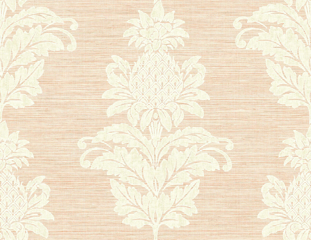 Brewster Home Fashions Pineapple Grove Pink Damask Wallpaper