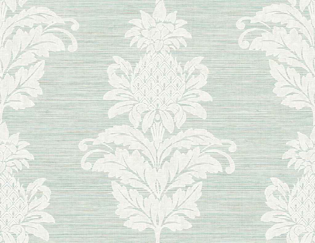 Brewster Home Fashions Pineapple Grove Damask Turquoise Wallpaper