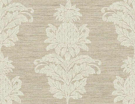 Brewster Home Fashions Pineapple Grove Brown Damask Wallpaper
