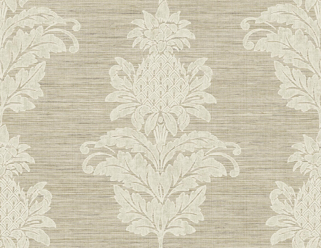 Brewster Home Fashions Pineapple Grove Brown Damask Wallpaper