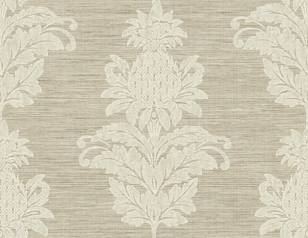 Brewster Home Fashions Pineapple Grove Damask Brown Wallpaper