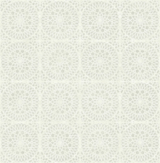 Brewster Home Fashions Twist Pewter Medallion Wallpaper