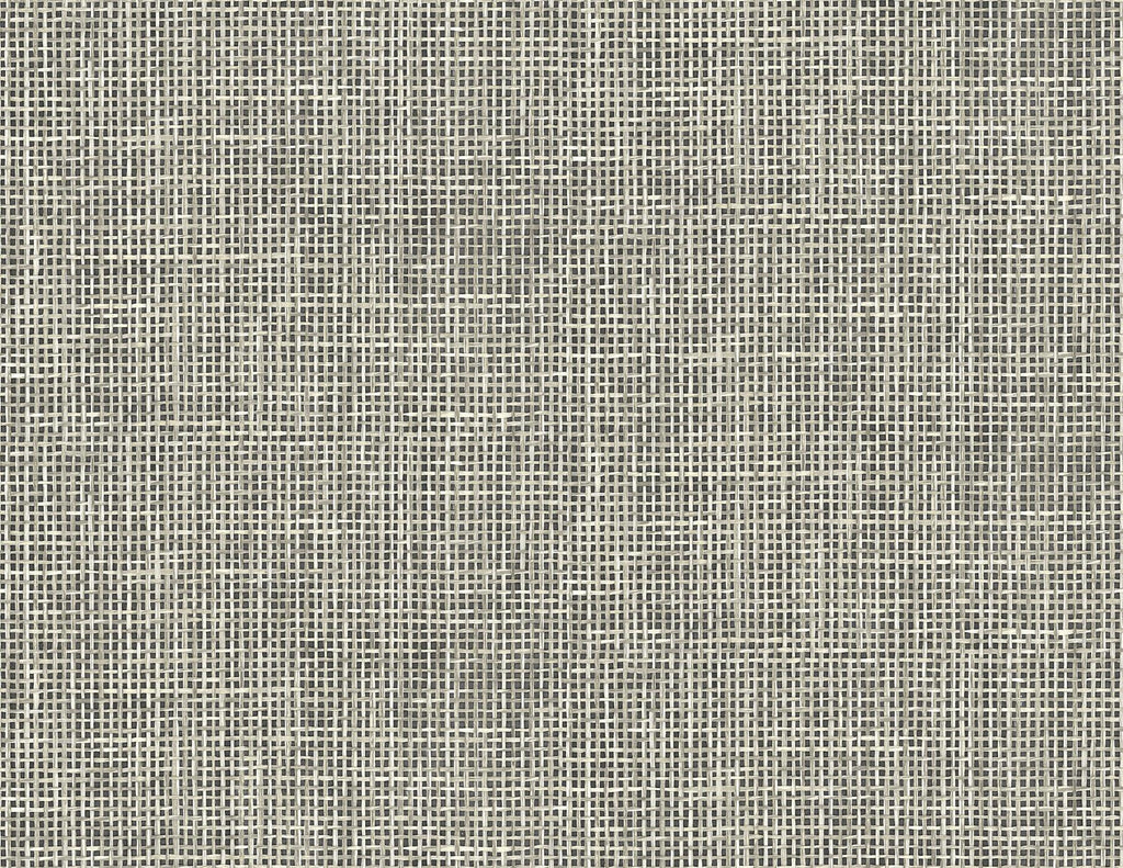 Brewster Home Fashions Woven Summer Charcoal Grid Wallpaper