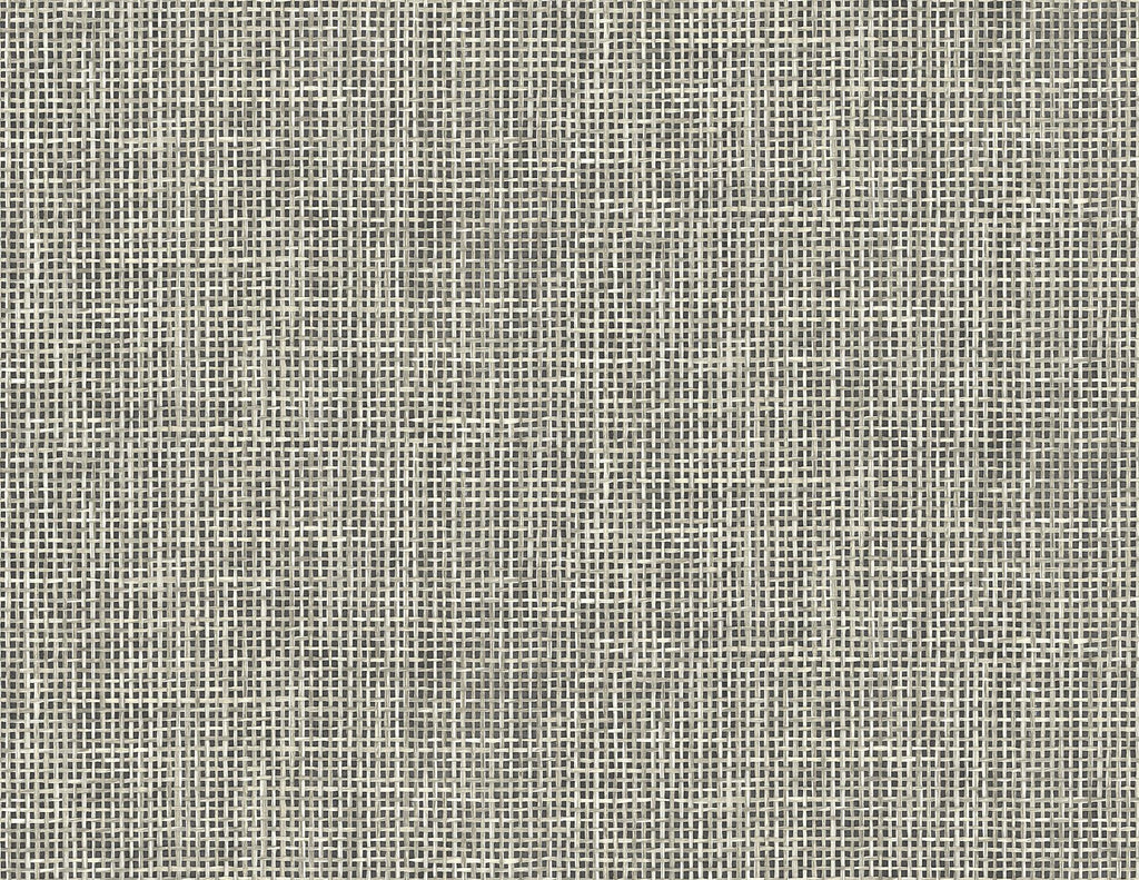 Brewster Home Fashions Woven Summer Grid Charcoal Wallpaper