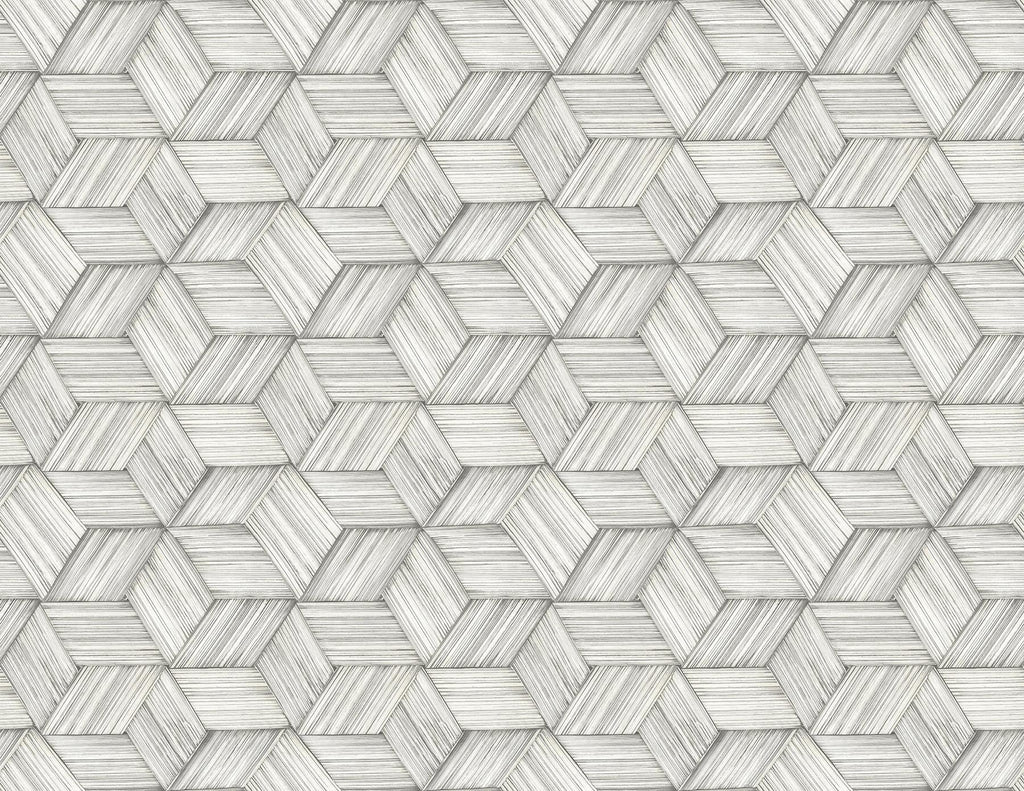 Brewster Home Fashions Intertwined Grey Geometric Wallpaper