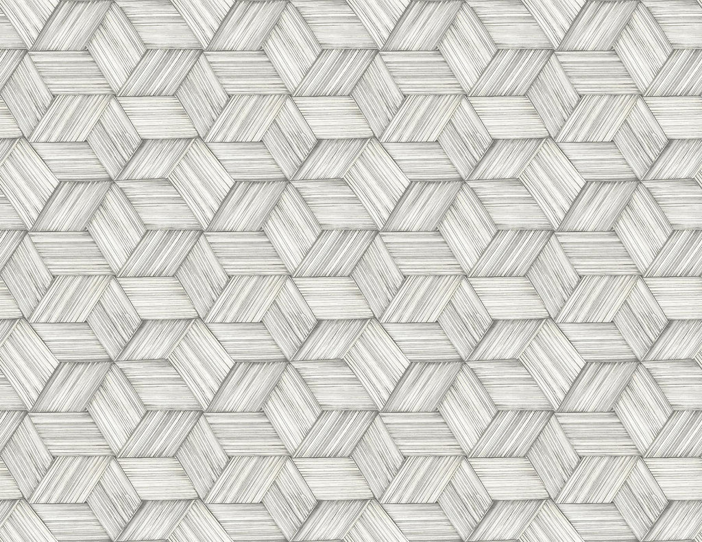 Brewster Home Fashions Intertwined Geometric Grey Wallpaper