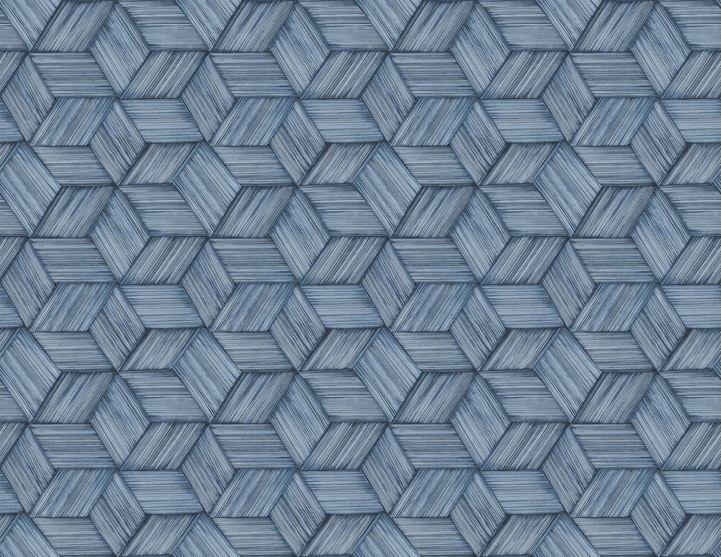 Brewster Home Fashions Intertwined Geometric Blue Wallpaper