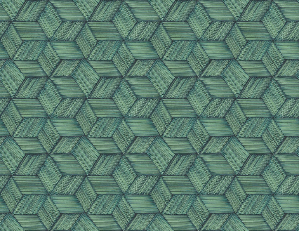 Brewster Home Fashions Intertwined Dark Green Geometric Wallpaper
