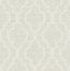 Brewster Home Fashions Geometric Jute White Quatrefoil Wallpaper