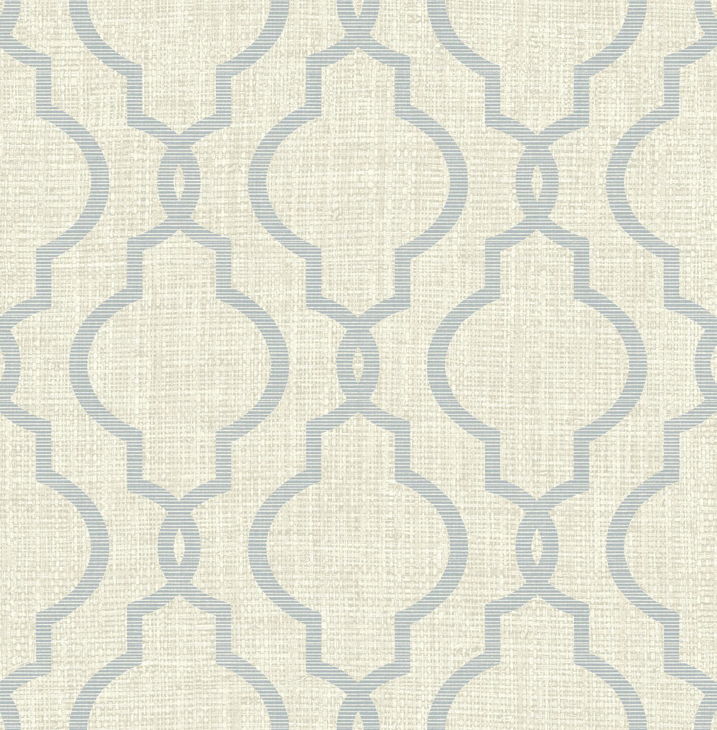 Brewster Home Fashions Geometric Jute Quatrefoil Grey Wallpaper