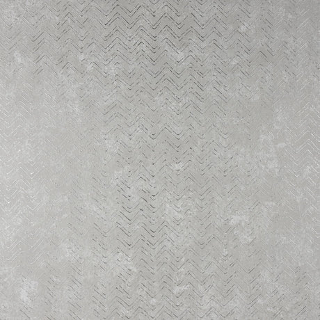 Brewster Home Fashions Luna Distressed Chevron Silver Wallpaper