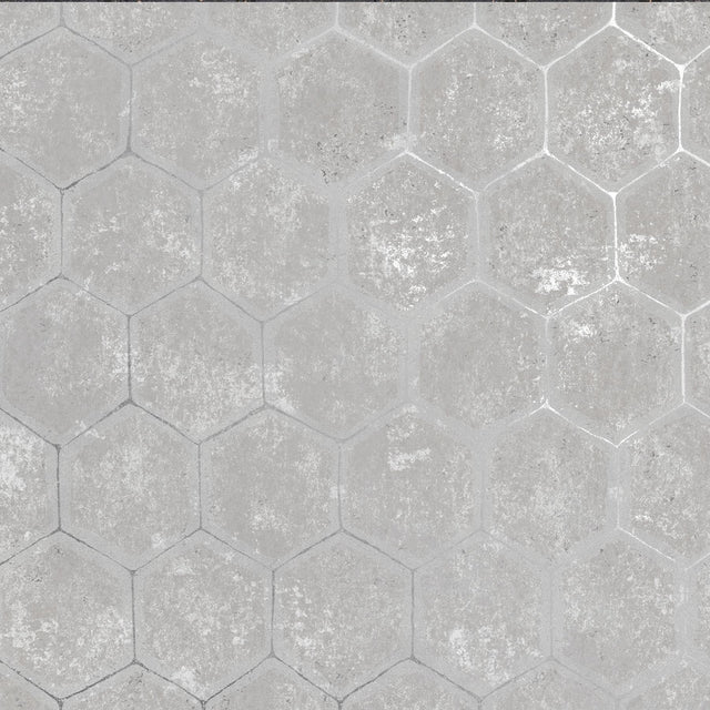 Brewster Home Fashions Starling Grey Honeycomb Wallpaper