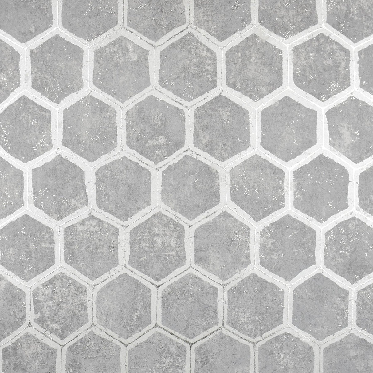 Brewster Home Fashions Starling Pewter Honeycomb Wallpaper
