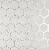 Brewster Home Fashions Starling Silver Honeycomb Wallpaper
